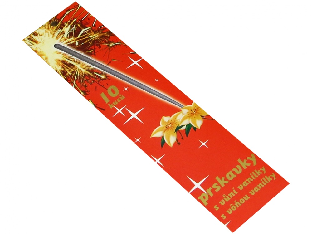 České prskavky 17 cm (10 ks) - VANILKA