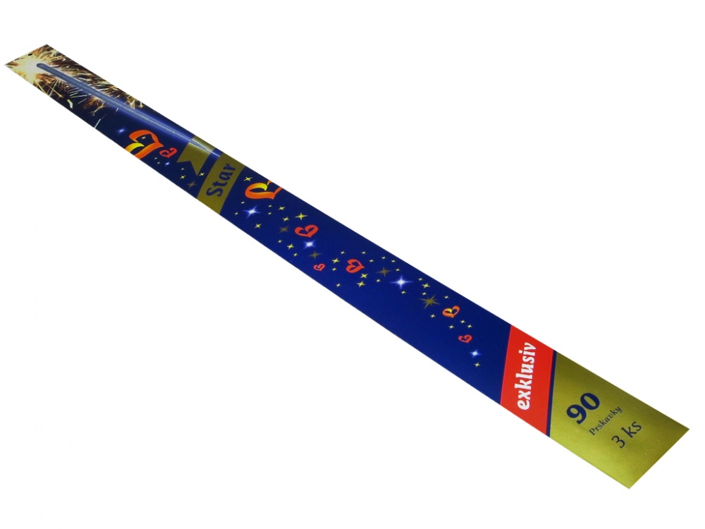 Prskavky - ČESKÉ VÁNOČNÍ PRSKAVKY 90 cm - 3 ks
